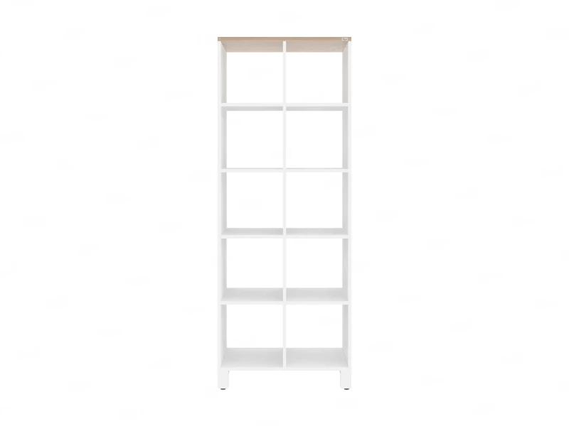 Стеллаж, 10 ячеек 750х370х1980 RM142-75x37 Вяз Швейцарский светлый/Белый