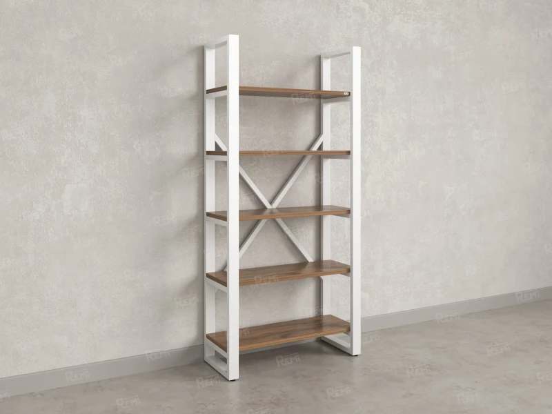 Стеллаж, 5 уровней 900x370x1920 RM130-90x37 Дуб Юстус/Белый