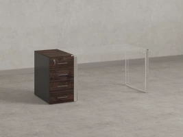 Тумба приставная, 4 ящика 400x700x750 RM121-40x70 Дуб Апрельский шоколад/Серый