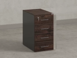 Тумба приставная, 4 ящика 400x700x750 RM121-40x70 Дуб Апрельский шоколад/Серый