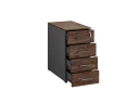 Тумба приставная, 4 ящика 400x700x750 RM121-40x70 Дуб Апрельский шоколад/Серый