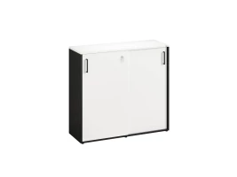 Шкаф-купе низкий, 3 полки, на регулируемых опорах 1200x420x1100 RM129-120x42 Белый/Черный