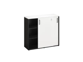 Шкаф-купе низкий, 3 полки, на регулируемых опорах 1200x420x1100 RM129-120x42 Белый/Черный