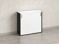 Шкаф-купе низкий, 3 полки, на регулируемых опорах 1200x420x1100 RM129-120x42 Белый/Черный