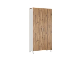 Шкаф распашной, 5 уровней 900x420x1900 RM152-90x41 Дуб Юстус/Белый
