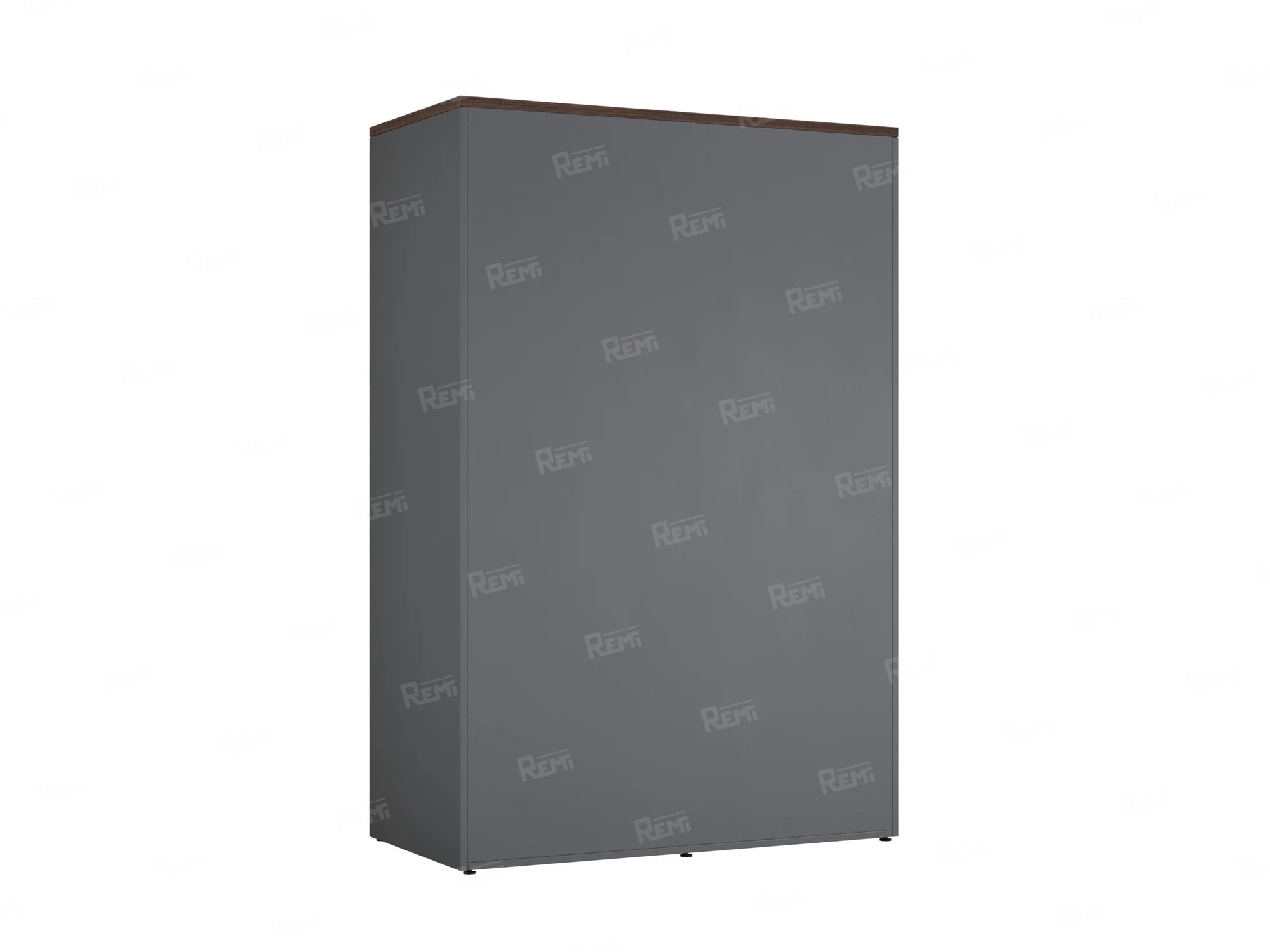 Шкаф-купе, регулируемые опоры, штанга, 1 полка 1200x600x1800 RM164-90x60 Дуб Апрельский шоколад/Серый