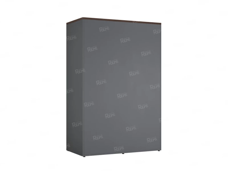 Шкаф-купе, регулируемые опоры, штанга, 1 полка 1200x600x1800 RM164-90x60 Дуб Апрельский шоколад/Серый