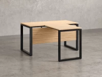 Стол с брифингом с парящей столешницей на О-образных опорах с экраном ЛДСП RM045-16x8 1600x2400x750 Вяз Швейцарский светлый/Черный