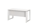 Стол прямой на О-образных опорах с экраном ЛДСП 1400x800x750 RM041-14x8 Белый/Белый