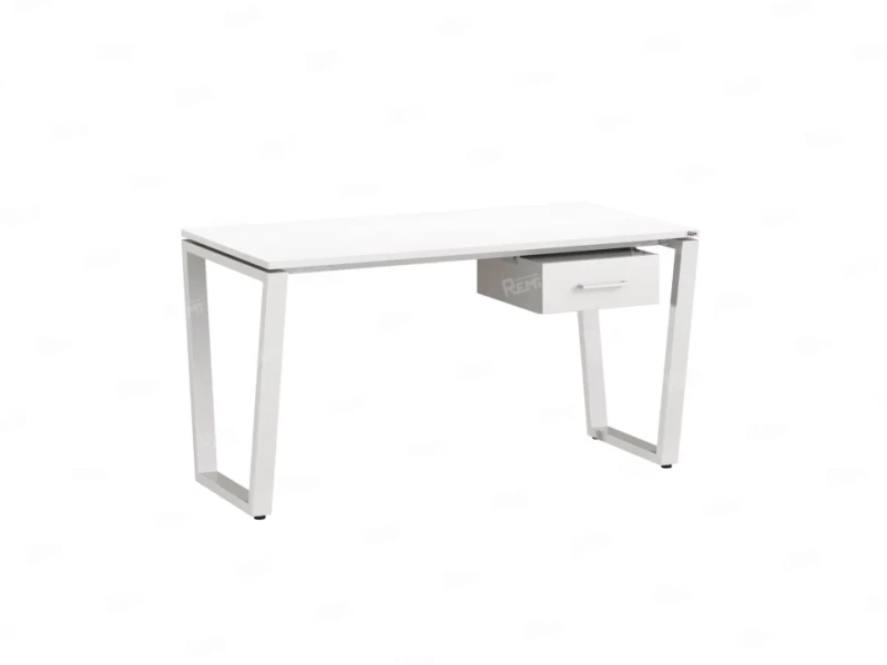 Стол прямой с подвесной тумбой, U-опора 1800x800x750 RM034-18x8 Белый/Белый