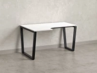 Стол угловой, U-опора, левый 1600x900/1200x750, RM051-16x9-12 Белый/Черный