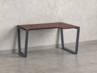 Стол угловой, U-опора, правый 1800x600/900x750, RM050-18x6-9 Дуб Апрельский шоколад/Серый