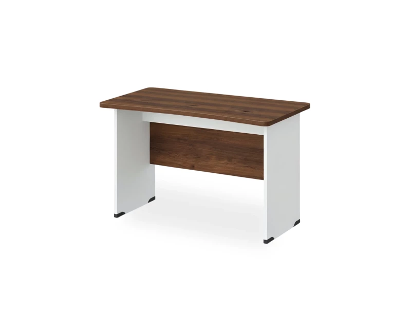 BRL RB002-80х85 Стол прямой с вогнутой столешницей 850 мм 800х850х740 Орех Вармия/Белый