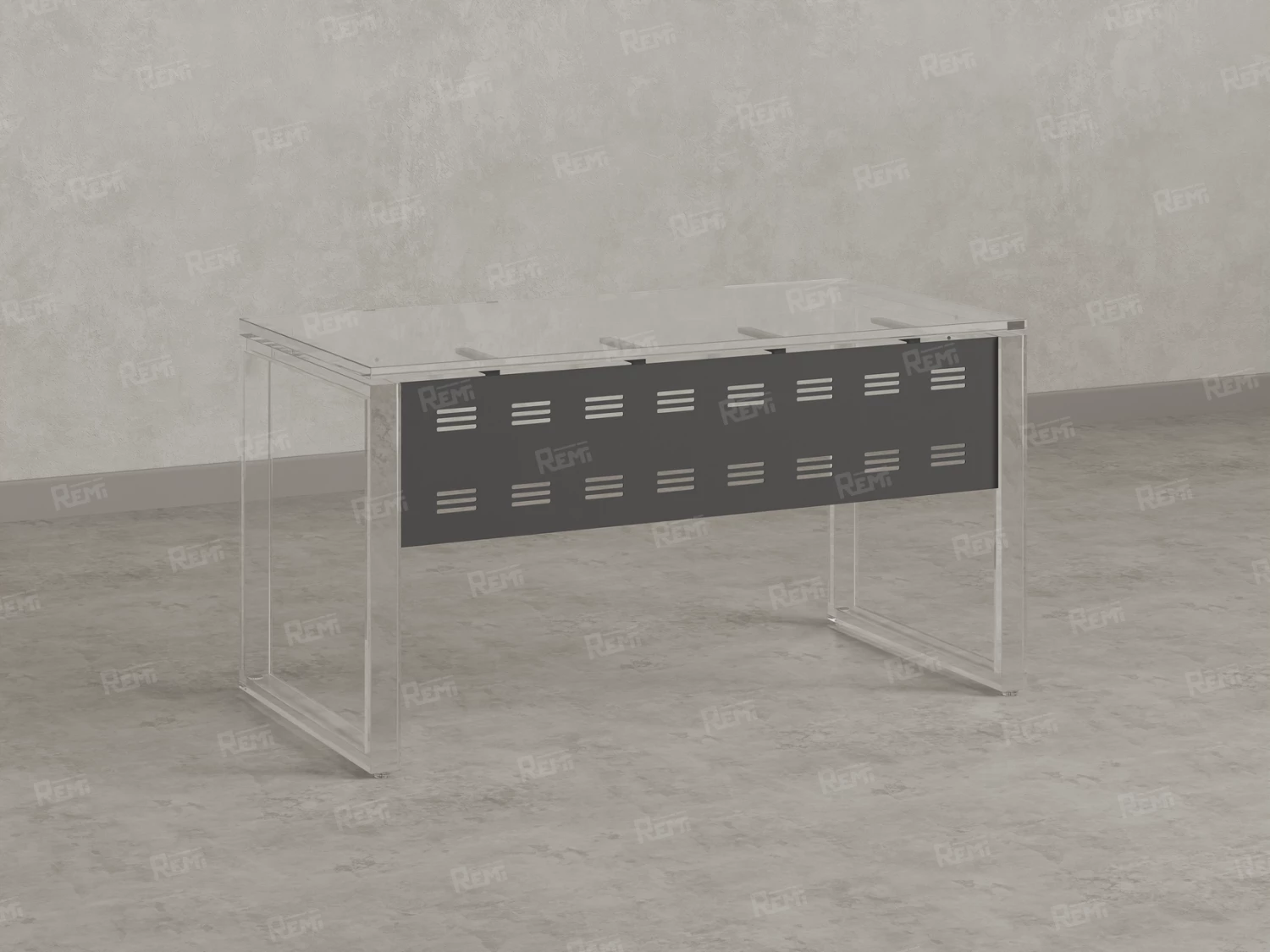 Нижний подвесной экран из металла 2000x5x300 RM203-200x30 Серый