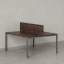 Бенч-система, 2 рабочих места, с одним экраном ЛДСП 1000x1400x750 RM165-2-10x14 Дуб Апрельский шоколад/Серый