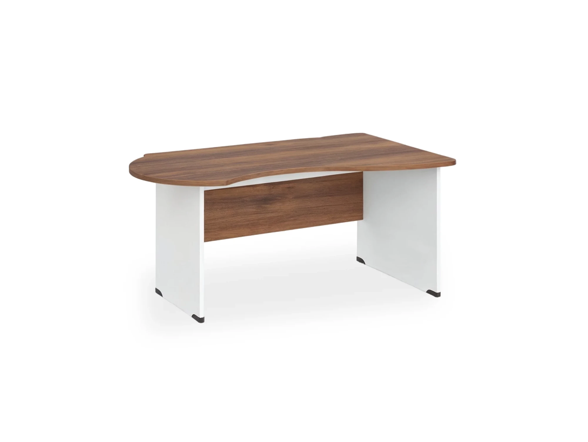 BRL RB004-180х120R Стол асимметричный правый 1800х1200х740 Орех Вармия/Белый