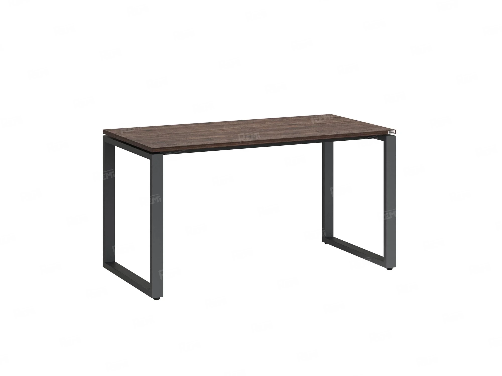 Стол прямой на O-образных опорах 1000x600x750 RM002-10x6 Дуб Апрельский шоколад/Серый