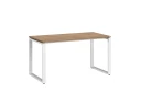 Стол прямой на O-образных опорах 1800x700x750 RM002-18x7 Дуб Юстус/Белый