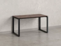 Стол прямой на O-образных опорах 800x800x750 RM002-8x8 Дуб Апрельский шоколад/Черный