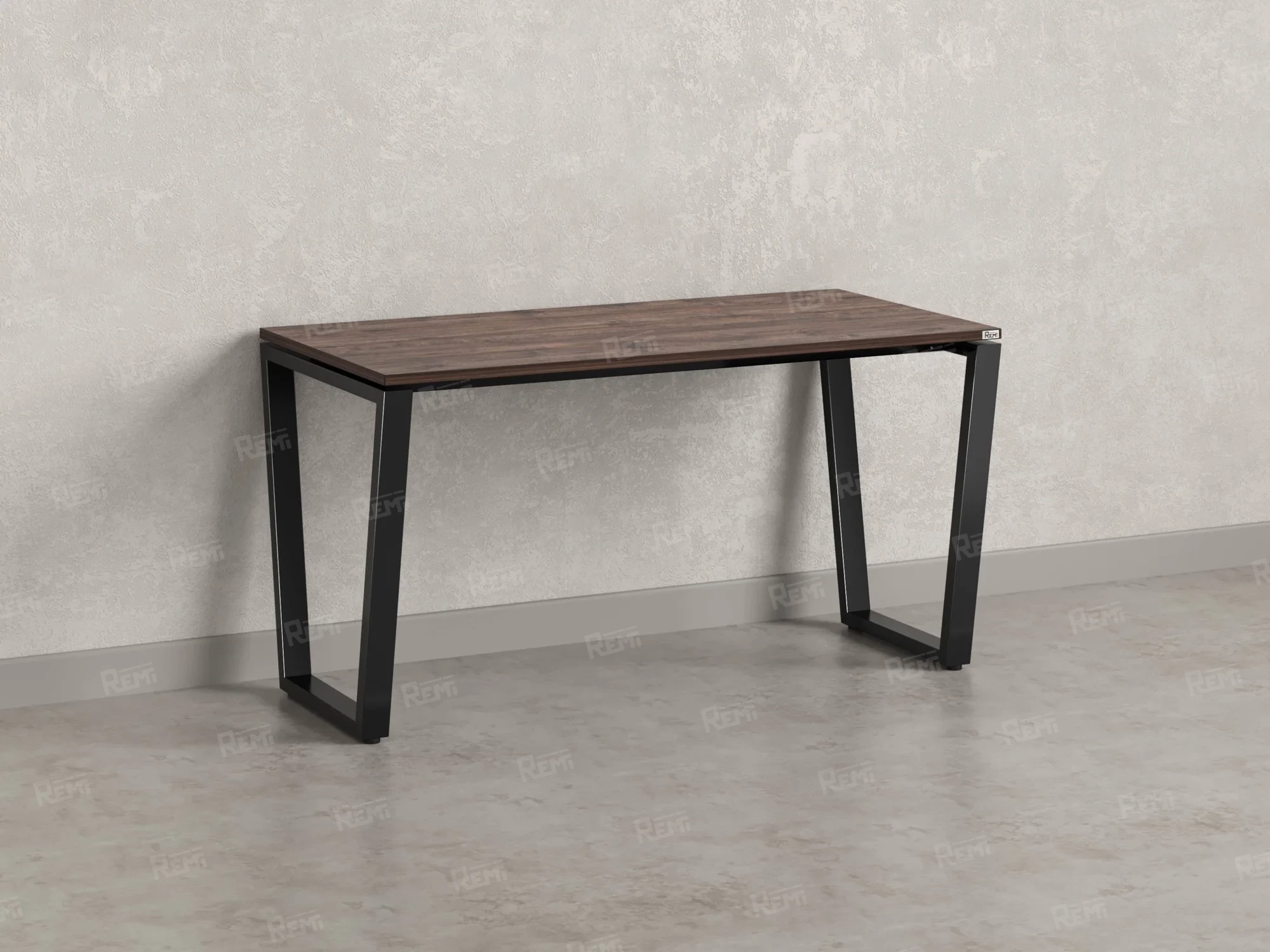 Стол прямой на U-образных опорах 800x700x750 RM003-8x7 Дуб Апрельский шоколад/Черный