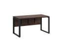 Стол прямой, О-опоры, экран ЛДСП,парящая стол-ца 1800x700x750 RM008-18x7 Дуб Апрельский шоколад/Черный