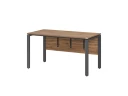 Стол прямой, П-опоры, экран ЛДСП,парящая стол-ца 1200x800x750 RM007-12x8 Дуб Юстус/Серый