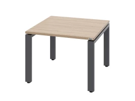 Журнальный стол с полкой 600x600x550 RM183-6x6 Вяз Швейцарский светлый/Серый