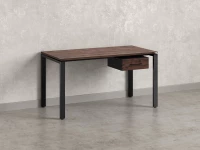 Стол прямой с подвесной тумбой, П-опора 1600x700x750 RM038-16x7 Дуб Апрельский шоколад/Черный