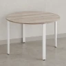 Круглый стол на П-образных опорах 1500x1500x750 RM186-15x15 Дуб Маувелла/Белый