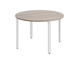 Круглый стол на П-образных опорах 1500x1500x750 RM186-15x15 Дуб Маувелла/Белый