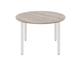 Круглый стол на П-образных опорах 1500x1500x750 RM186-15x15 Дуб Маувелла/Белый