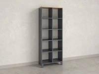 Стеллаж, 10 ячеек 750х370х1980 RM142-75x37 Вяз Швейцарский светлый/Серый