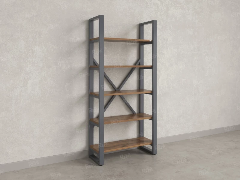 Стеллаж, 5 уровней 900x370x1920 RM130-90x37 Дуб Юстус/Серый