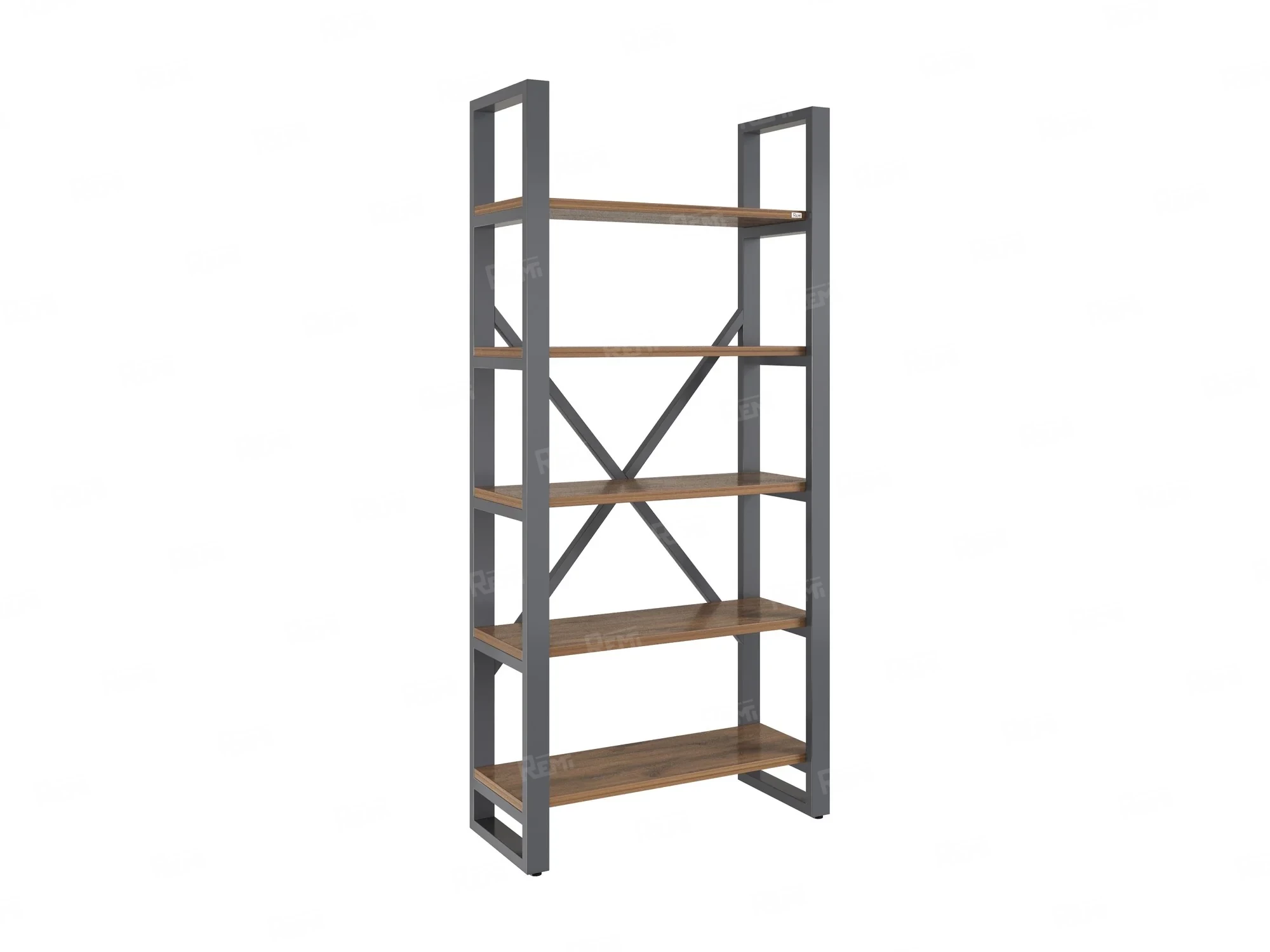 Стеллаж, 5 уровней 900x370x1920 RM130-90x37 Дуб Юстус/Серый