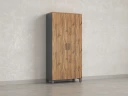Шкаф распашной, 5 уровней 900x420x1900 RM152-90x41 Дуб Юстус/Серый