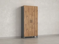 Шкаф распашной, 5 уровней 900x420x1900 RM152-90x41 Дуб Юстус/Серый