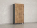 Шкаф распашной, 5 уровней 900x420x1900 RM152-90x41 Дуб Юстус/Серый