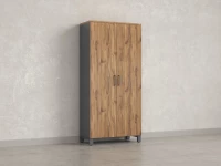 Шкаф распашной, 5 уровней 900x420x1900 RM152-90x41 Дуб Юстус/Серый