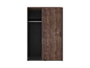 Шкаф-купе, регулируемые опоры, штанга, 1 полка 1200x600x1800 RM164-90x60 Дуб Апрельский шоколад/Черный