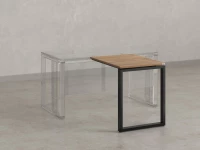 Брифинг прямой, с парящей столешнецей, на О-образном каркасе 1600x700x750 RM072-16x7 Юстус/Черный