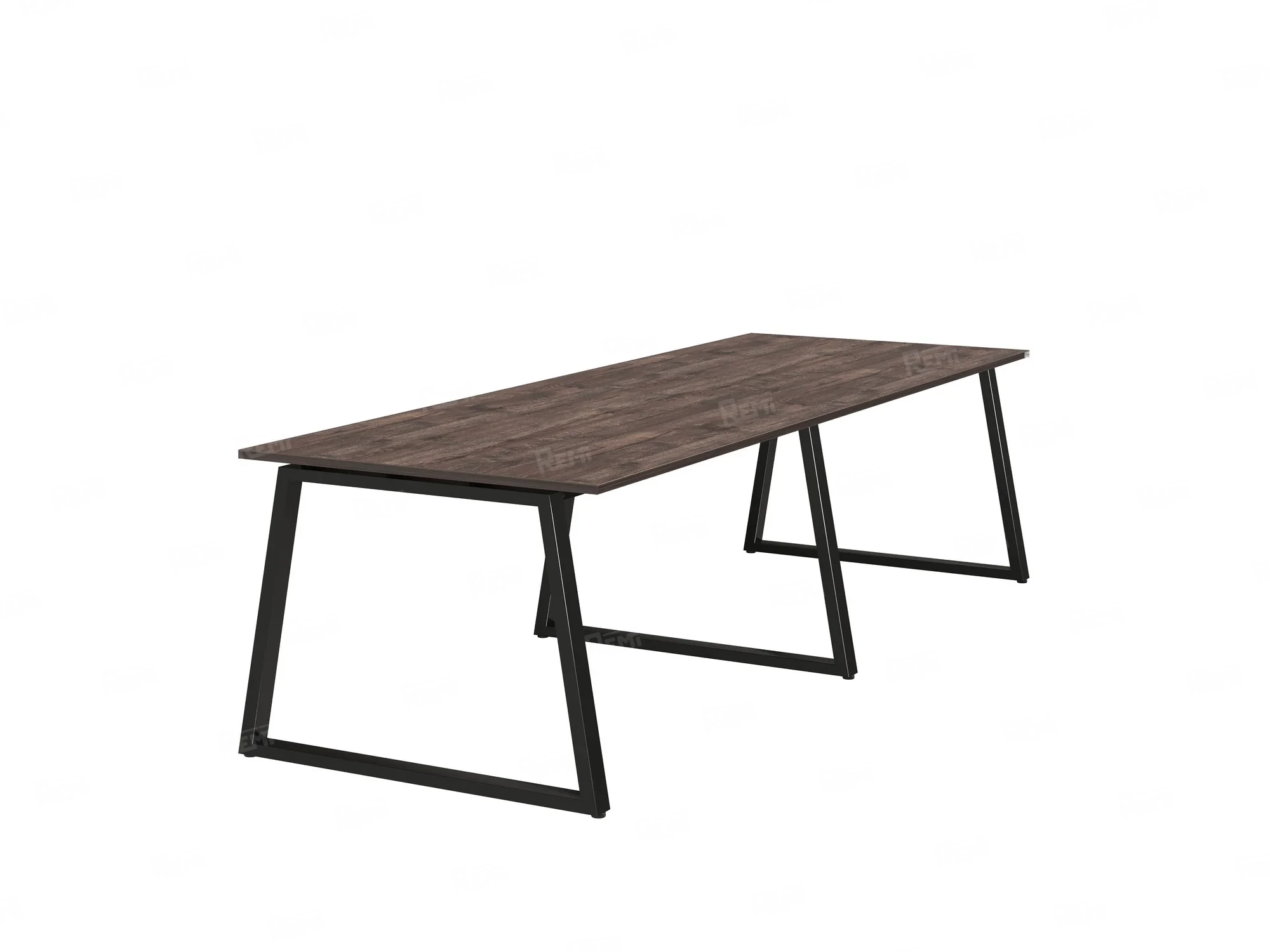 Cтол для переговоров, на A-обазном каркасе 2200x1450x750 RM083-220x145 Дуб Апрельский шоколад/Черный