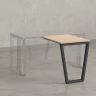 Брифинг прямой, с парящей столешнецей, на U-образном каркасе 800x600x750 RM074-8x6 Вяз Швейцарский светлый/Серый
