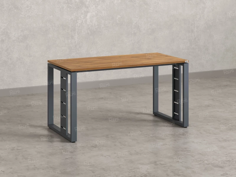 Стол прямой на О-образных опорах 1800x700x750 RM040-18x7 Юстус/Серый