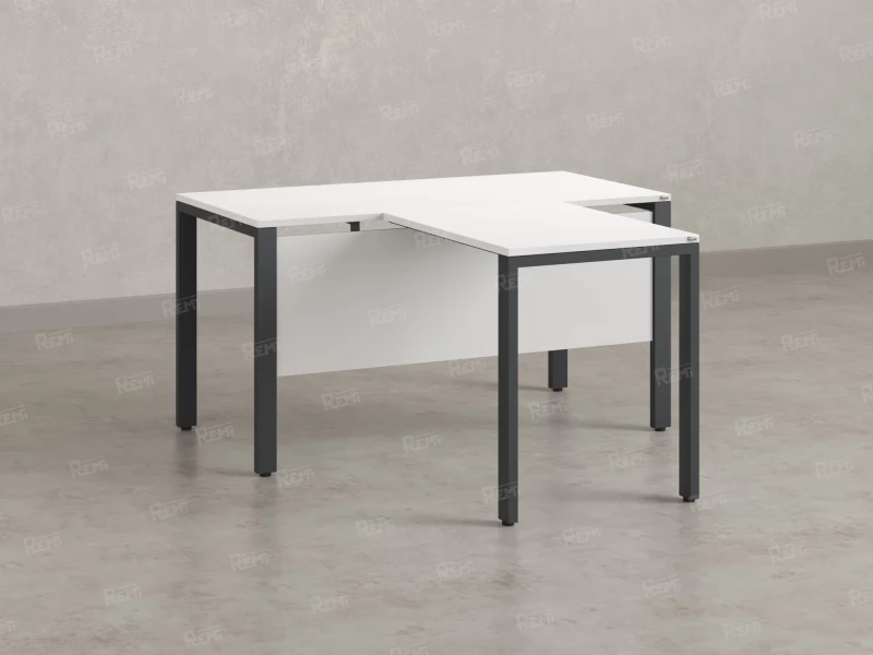 Стол с брифингом на П-образных опорах с экраном ЛДСП RM044-18x6 1800x2400x750 Белый/Серый