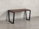 Стол угловой, U-опора, левый 1400x600/900x750, RM051-14x6-9 Дуб Апрельский шоколад/Черный