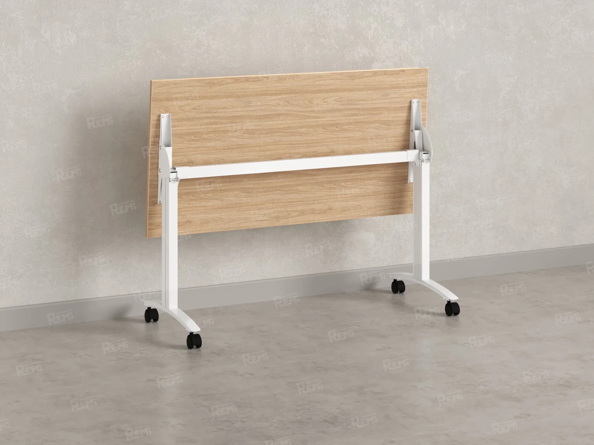 Стол складной, мобильный 1400x700x750 RM011-14x7 Вяз Швейцарский светлый/Белый