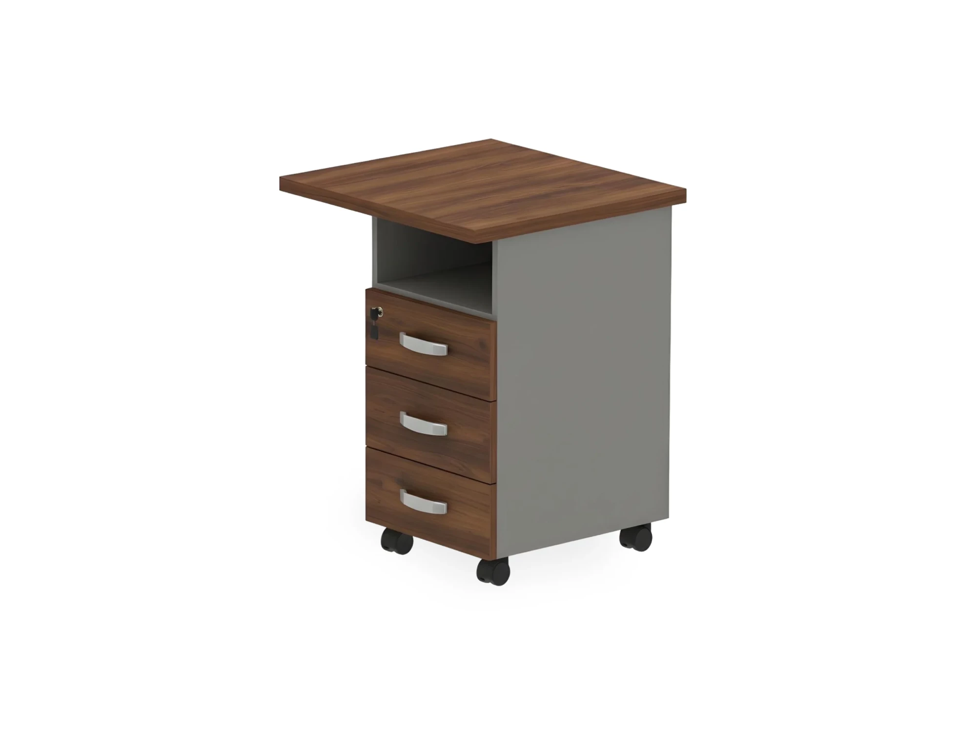 BRL RB092-45х58R Тумба приставная правая 650х580х740 Орех Вармия/Серый вулканический