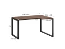 Стол угловой, О-опора, правый 1600x600/900x750, RM054-16x6-9 Дуб Апрельский шоколад/Черный