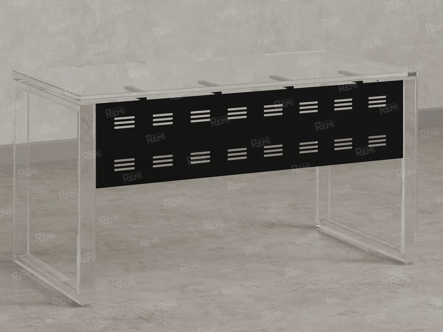 Нижний подвесной экран из металла 800x5x300 RM203-80x30 Черный