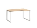 Стол угловой, О-опора, правый 1800x900/1200x750, RM054-18x9-12 Вяз Швейцарский светлый/Белый